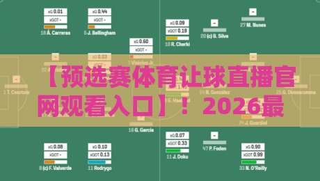 【预选赛体育让球直播官网观看入口】!2026最全观赛指南与实战技巧 【预选赛体育让球直播官网观看入口】!2026最全观赛指南与实战技巧