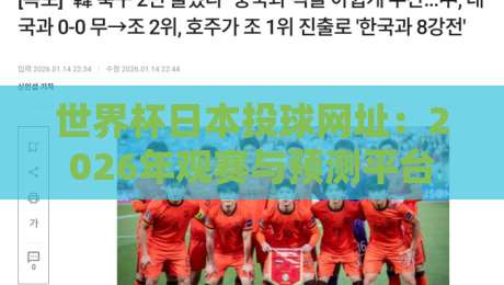 世界杯日本投球网址：2026年观赛与预测平台全攻略
