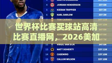 世界杯比赛买球站高清比赛直播网，2026美加墨世界杯观赛全攻略