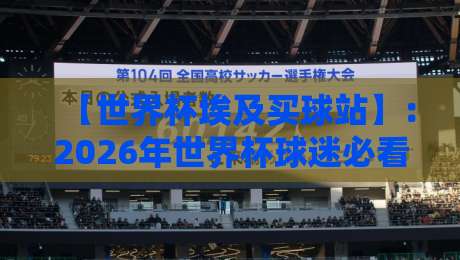 【世界杯埃及买球站】：2026年世界杯球迷必看的合法投注全攻略
